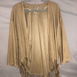 Bass- Tan Faux Suede Jacket- Size M